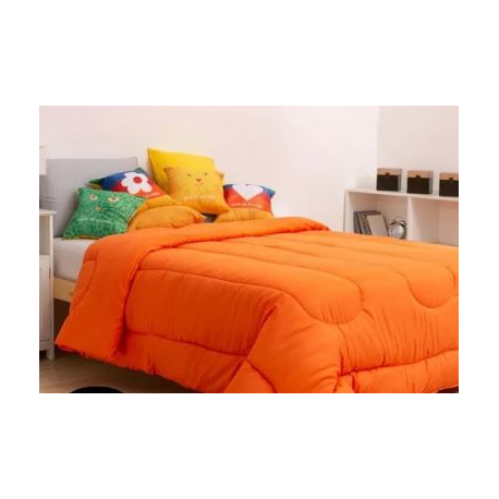 Acolchado Oro Liso - Twin - Naranja - 1 1/2 Pl.